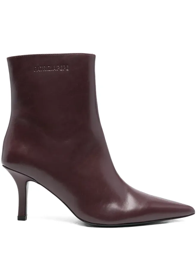 Patrizia Pepe Patrizia Pepe レザー ポインテッドトゥ ヒールブーツの商品画像