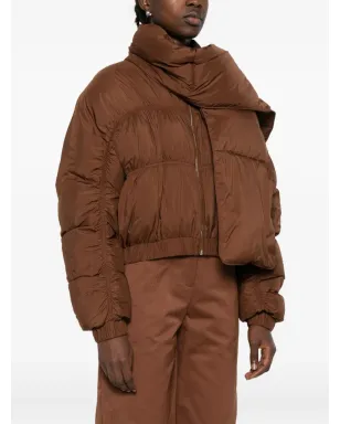 Patrizia Pepe キルテッド取り外し可能なスカーフ付きジャケット - サムネイル3