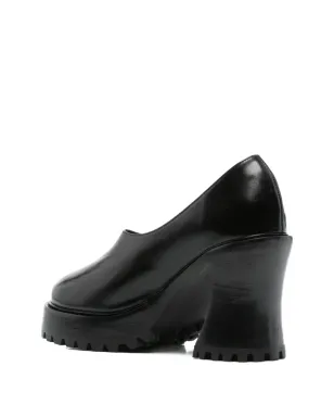 Nicole Saldaña Hannah platform block-heel pumps - Black - サムネイル3