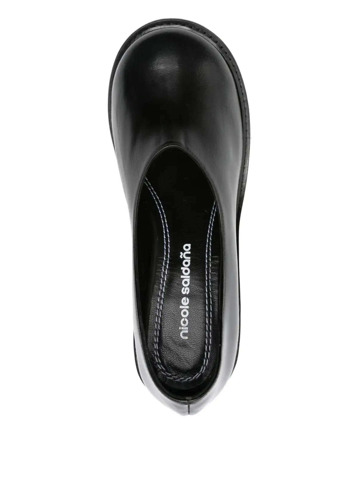 Nicole Saldaña Hannah platform block-heel pumps - Black - 画像4