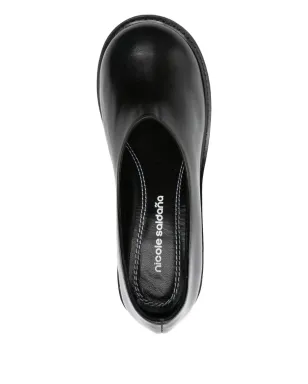 Nicole Saldaña Hannah platform block-heel pumps - Black - サムネイル4