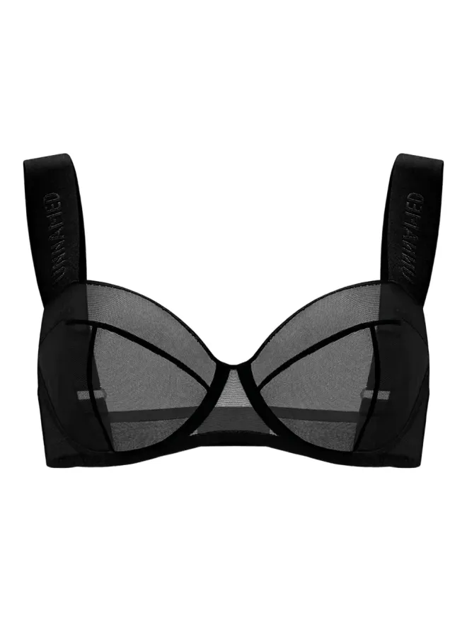 Zhilyova Zhilyova The Unnamed 9 mesh-panelled bra - Blackの商品画像