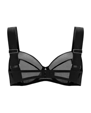 Zhilyova The Unnamed 9 mesh-panelled bra - Black - サムネイル2