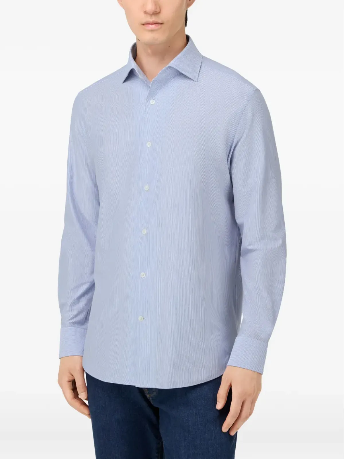 Boggi Milano ストライプ柄長袖シャツ - 画像3