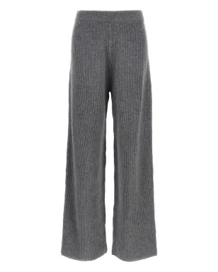 Sportmax リブ編みストレートパンツ - グレー - サムネイル1