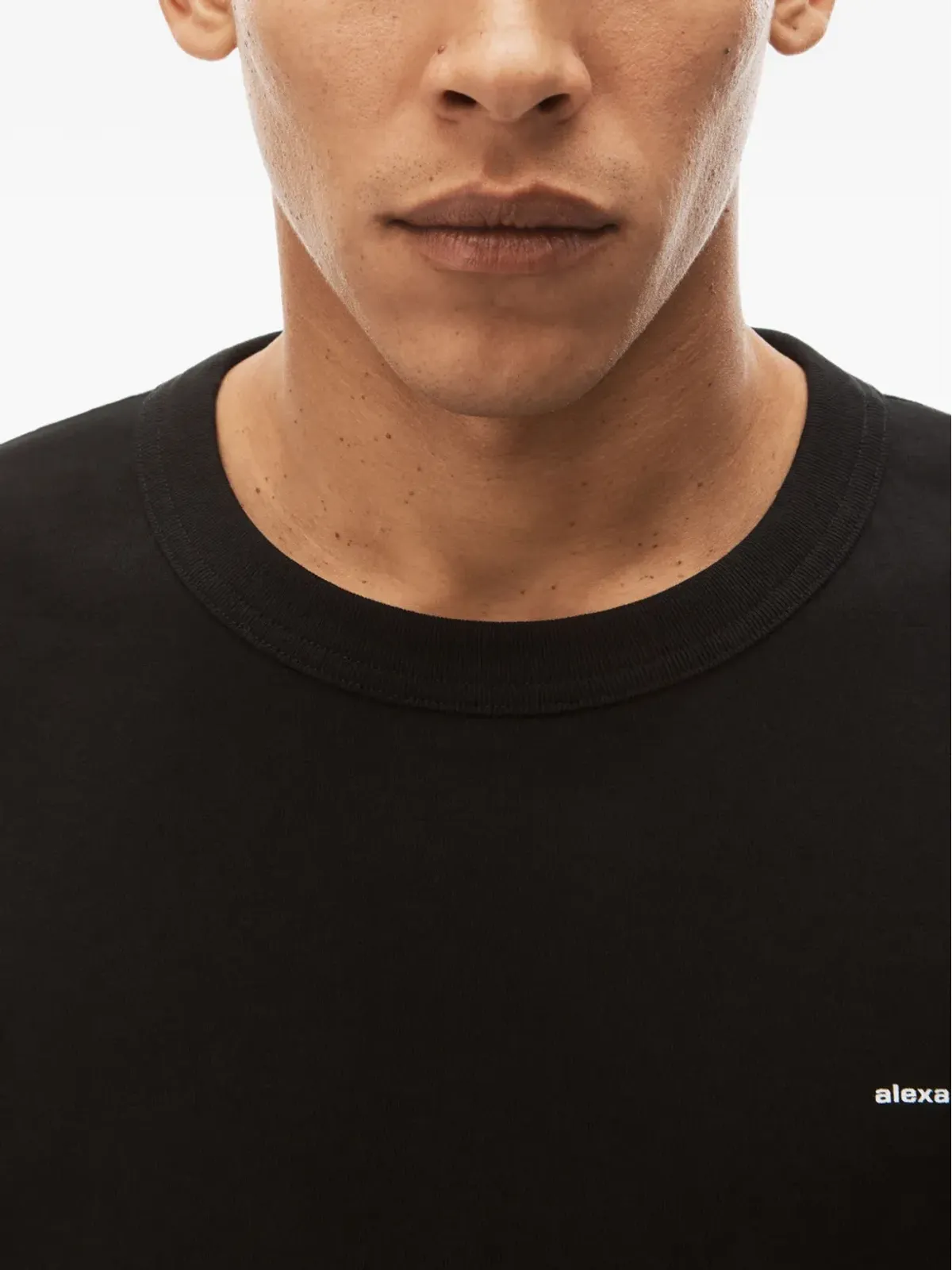 Alexander Wang ブラック ロゴ刺繍入りロングスリーブTシャツ - 画像5