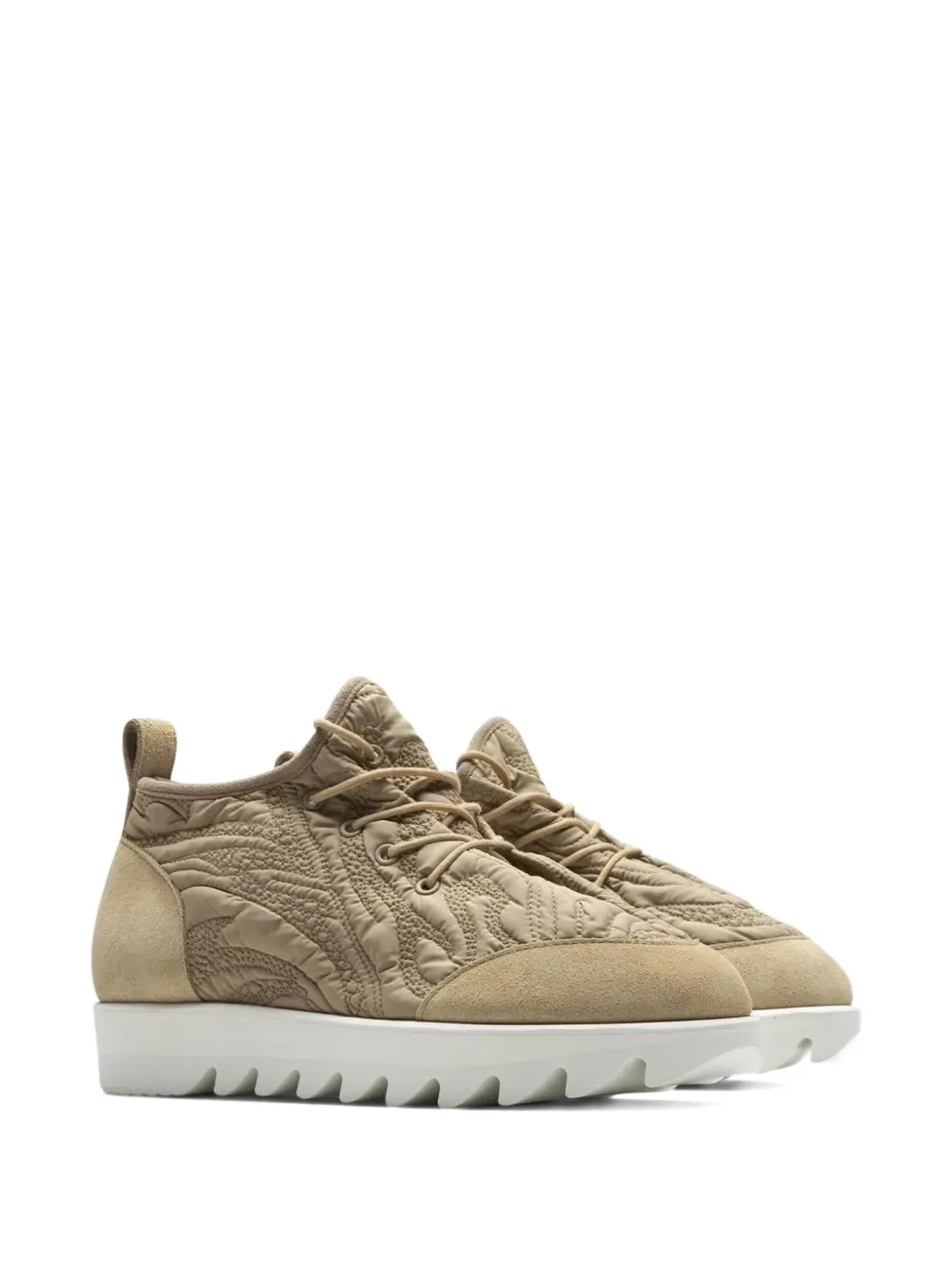 Hender Scheme キルティングレース ベージュ スニーカー ブラウン - 画像2
