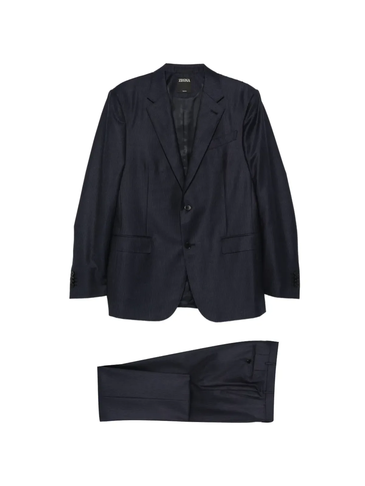 Zegna ピンストライプ2ピーススーツ - 画像1