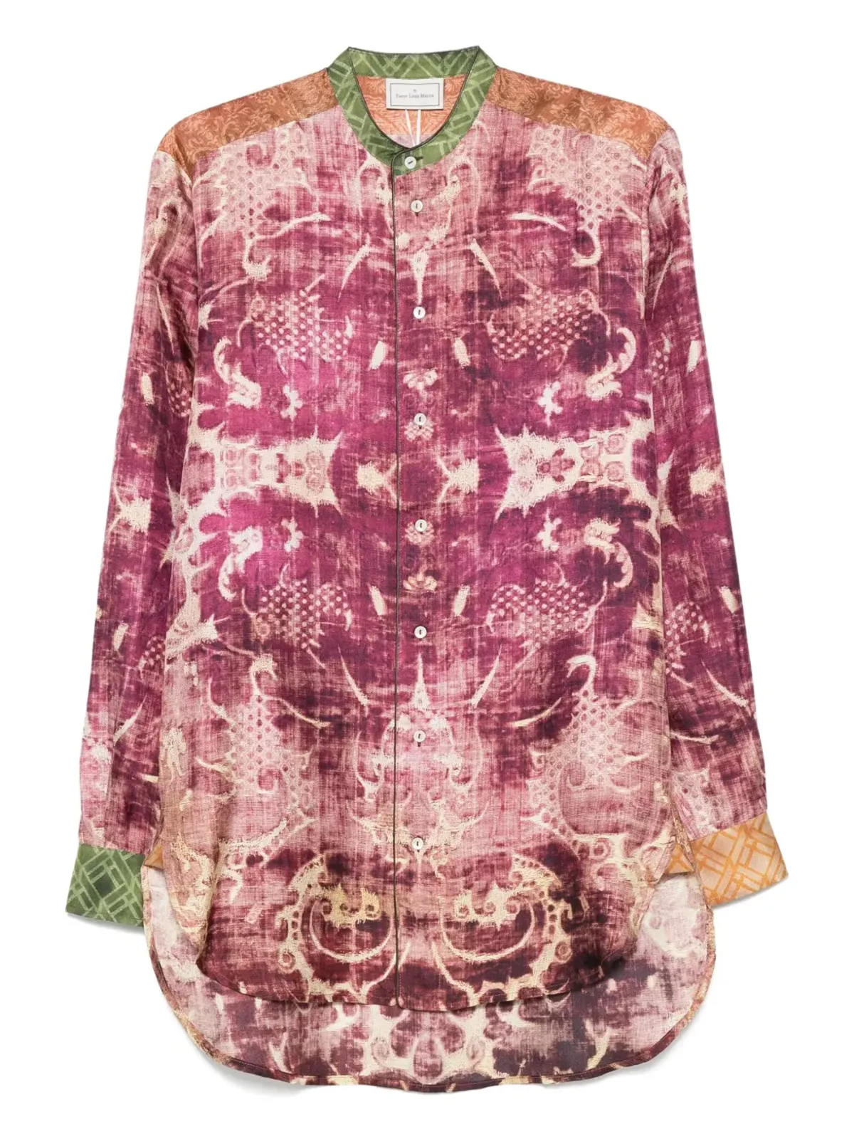 Pierre-Louis Mascia ダマスク柄シルクシャツ - 画像1