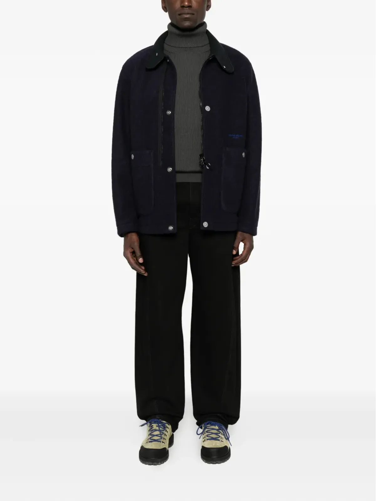 Stone Island リブ編みタートルネックセーター - Grey - 画像2