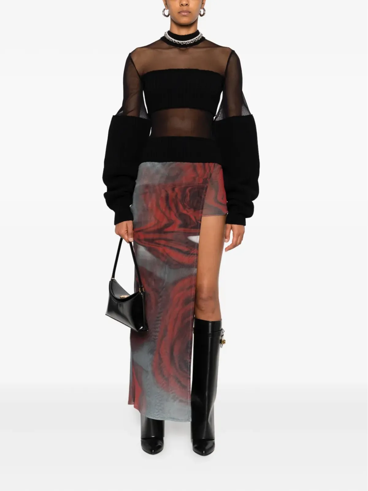 Jean Paul Gaultier ブラーリーローズ ミニスコート - 画像2