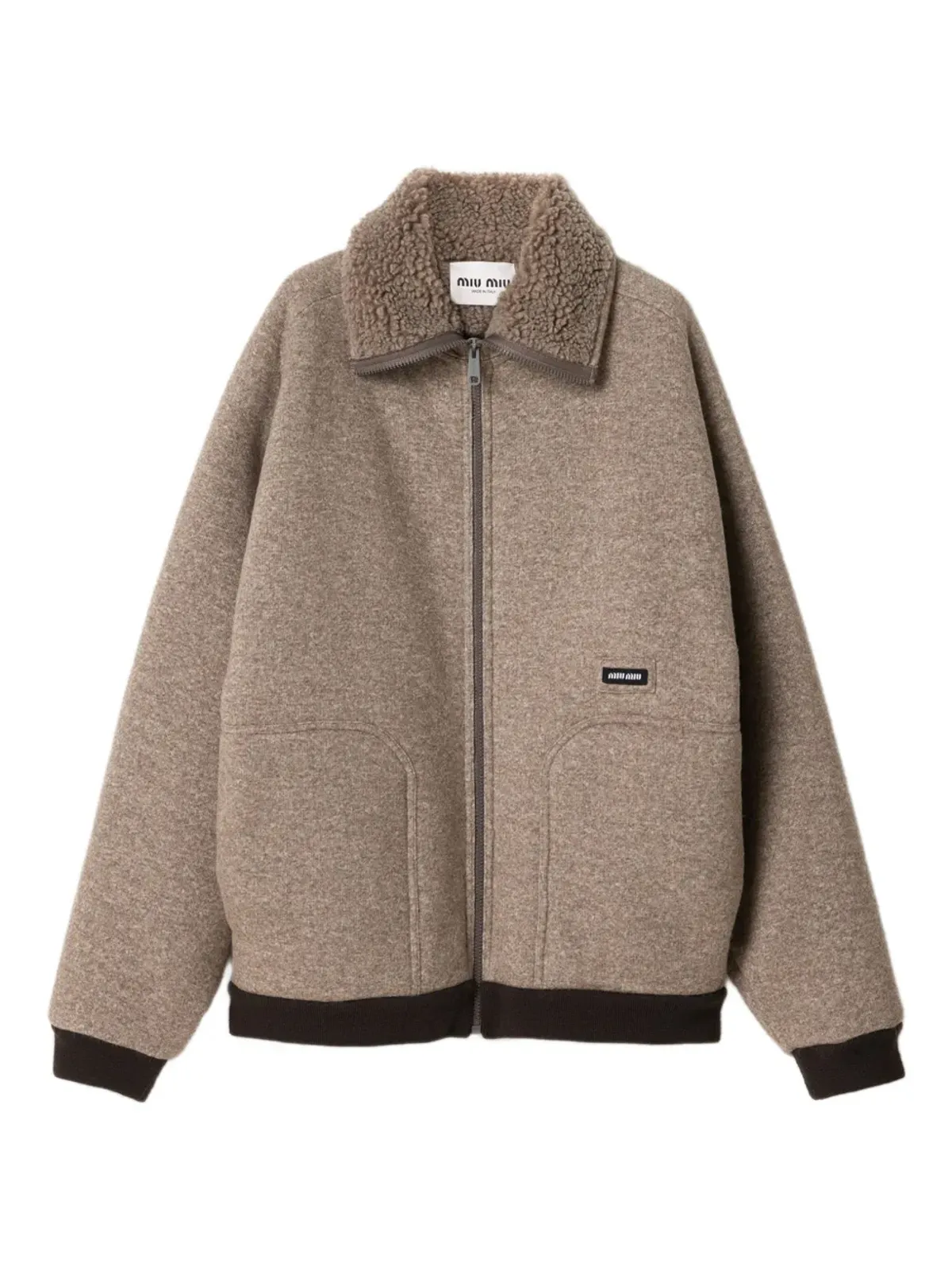 Miu Miu フリースボンバー ジャケット - 画像1