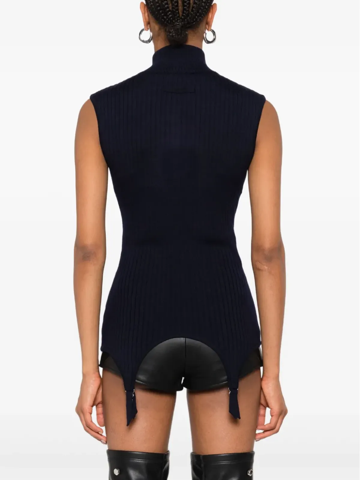 Jean Paul Gaultier リブ編みノースリーブトップ - 画像4