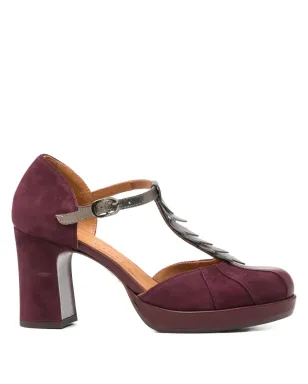 Chie Mihara 80mm T-bar ヒールパンプス - Purple - サムネイル1