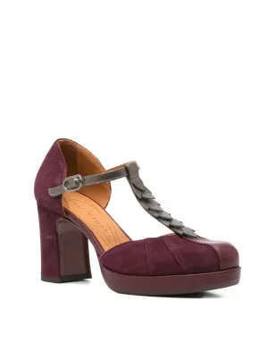 Chie Mihara 80mm T-bar ヒールパンプス - Purple - サムネイル2