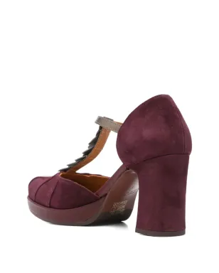 Chie Mihara 80mm T-bar ヒールパンプス - Purple - サムネイル3