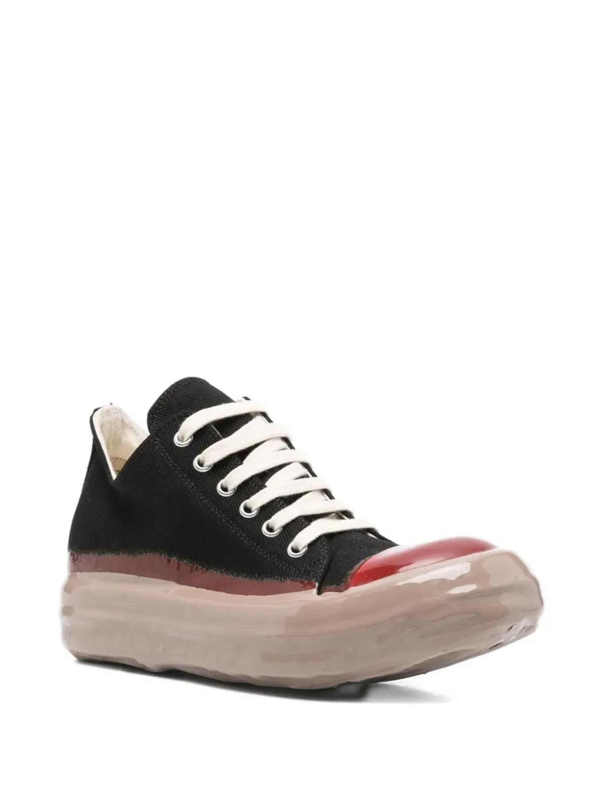 Rick Owens DRKSHDW ラバー・トゥ キャンバススニーカー - 画像2