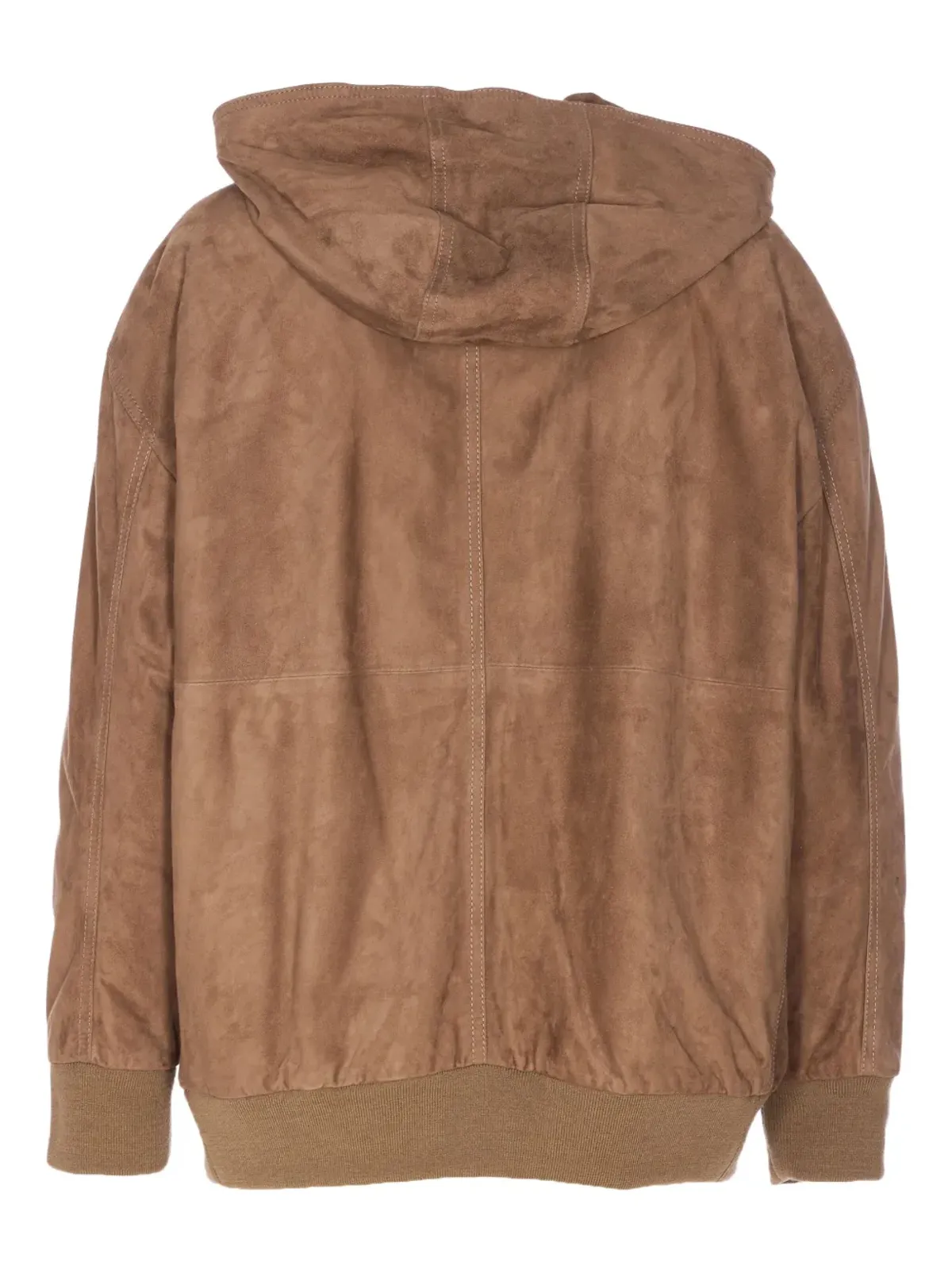 S Max Mara フード付きスエードジップジャケット - 画像2