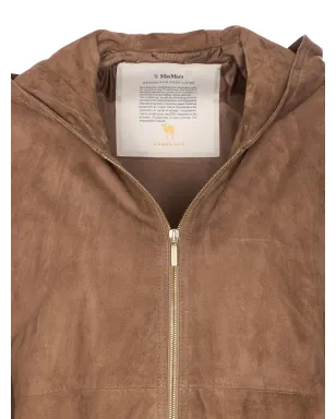 S Max Mara フード付きスエードジップジャケット - サムネイル3