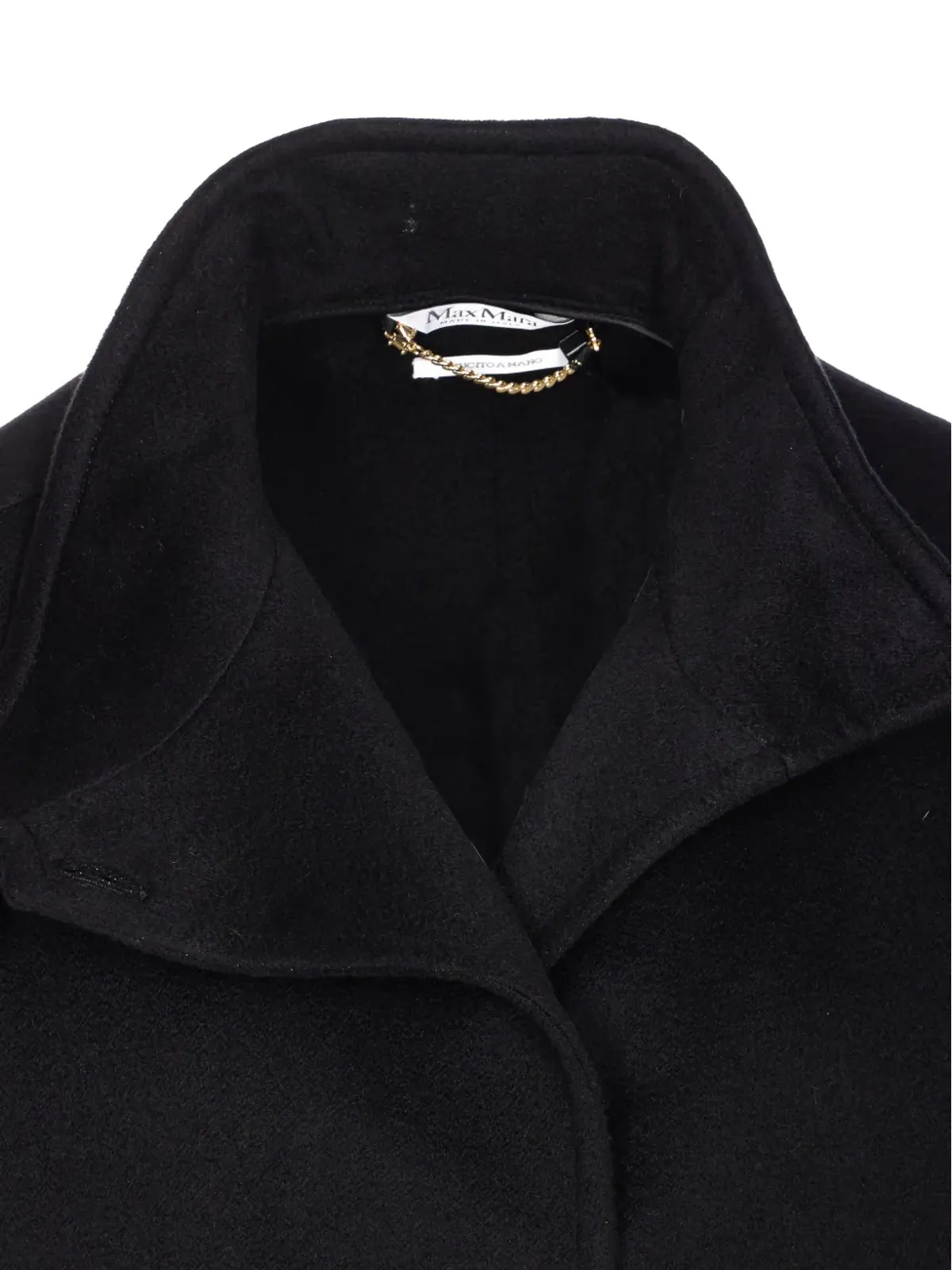 Max Mara ボタン留め ハイネック ケープ - 画像4