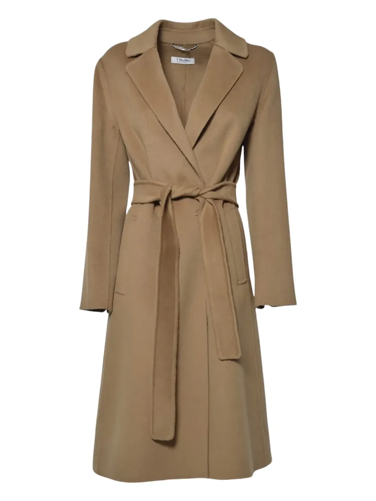 S Max Mara ベルト付きノッチド・ラペル・コート - 画像1