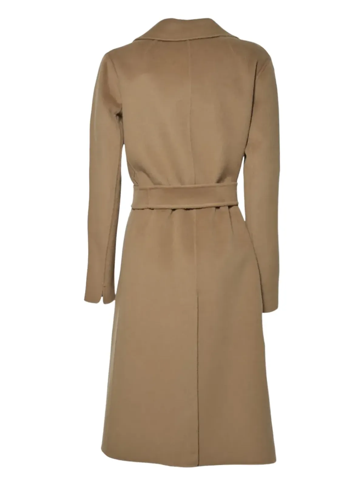 S Max Mara ベルト付きノッチド・ラペル・コート - 画像2