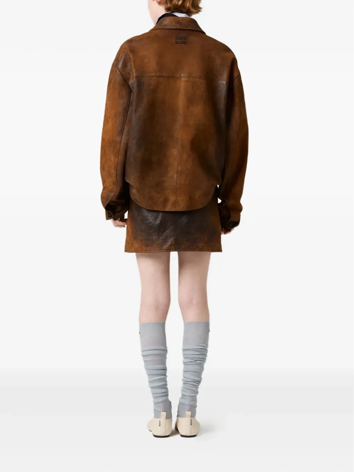 Miu Miu フラップポケット付きミニスカート - 画像3