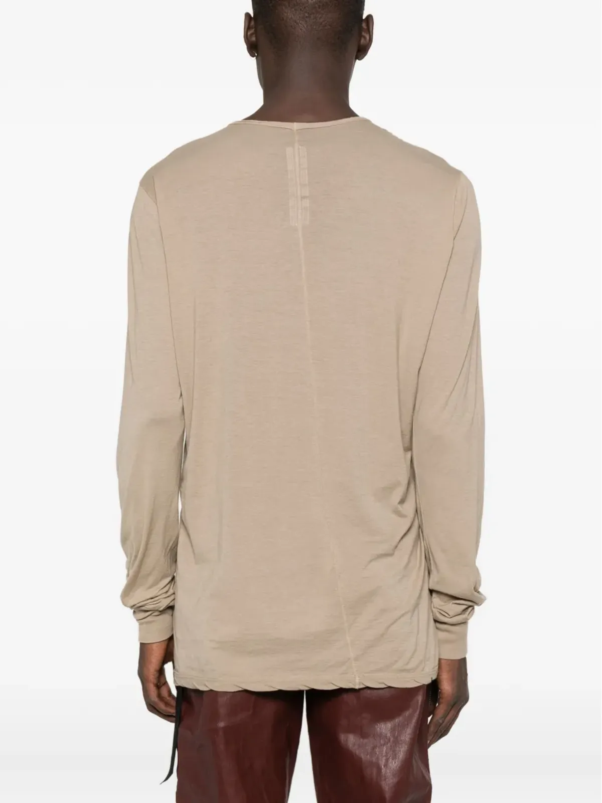 Rick Owens DRKSHDW 長袖ドローストリングTシャツ - 画像3