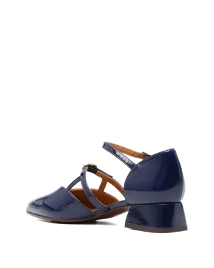 Chie Mihara ネイビー ダブルバックルヒールパンプス - サムネイル3