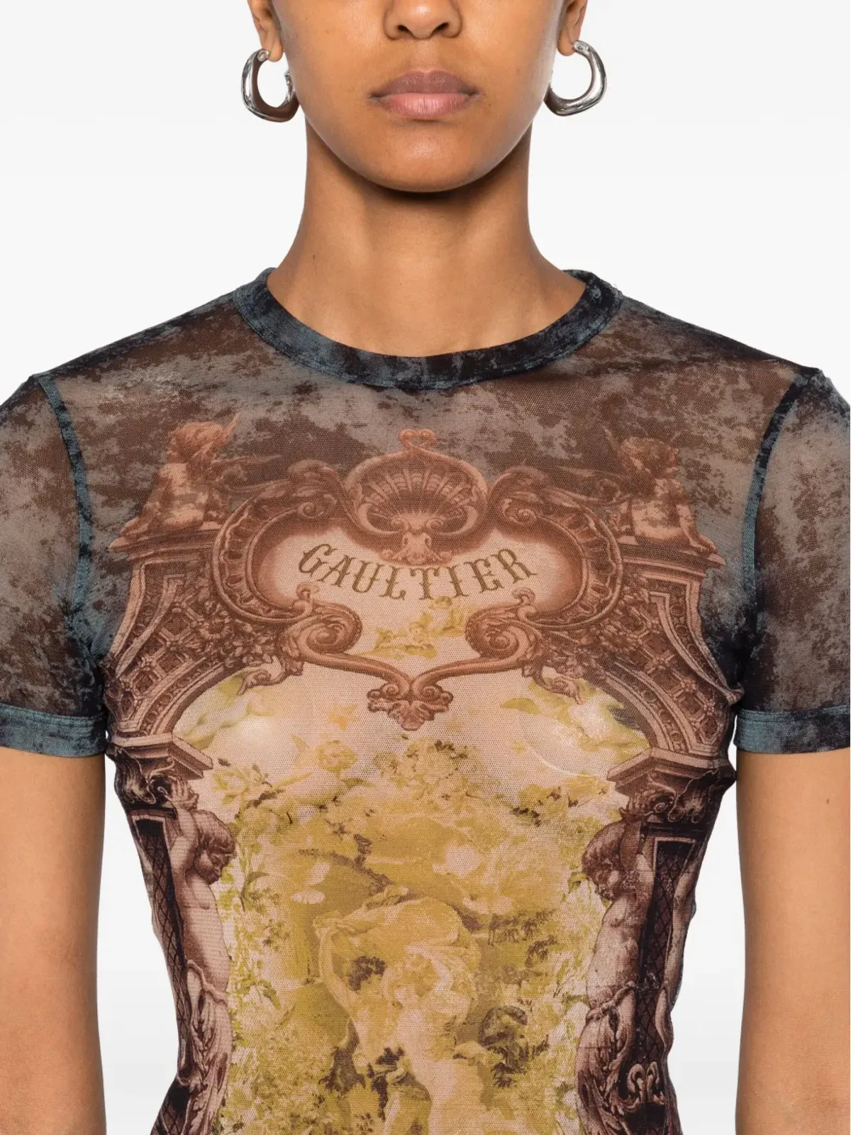 Jean Paul Gaultier メダイヨンプリントドレス - 画像5