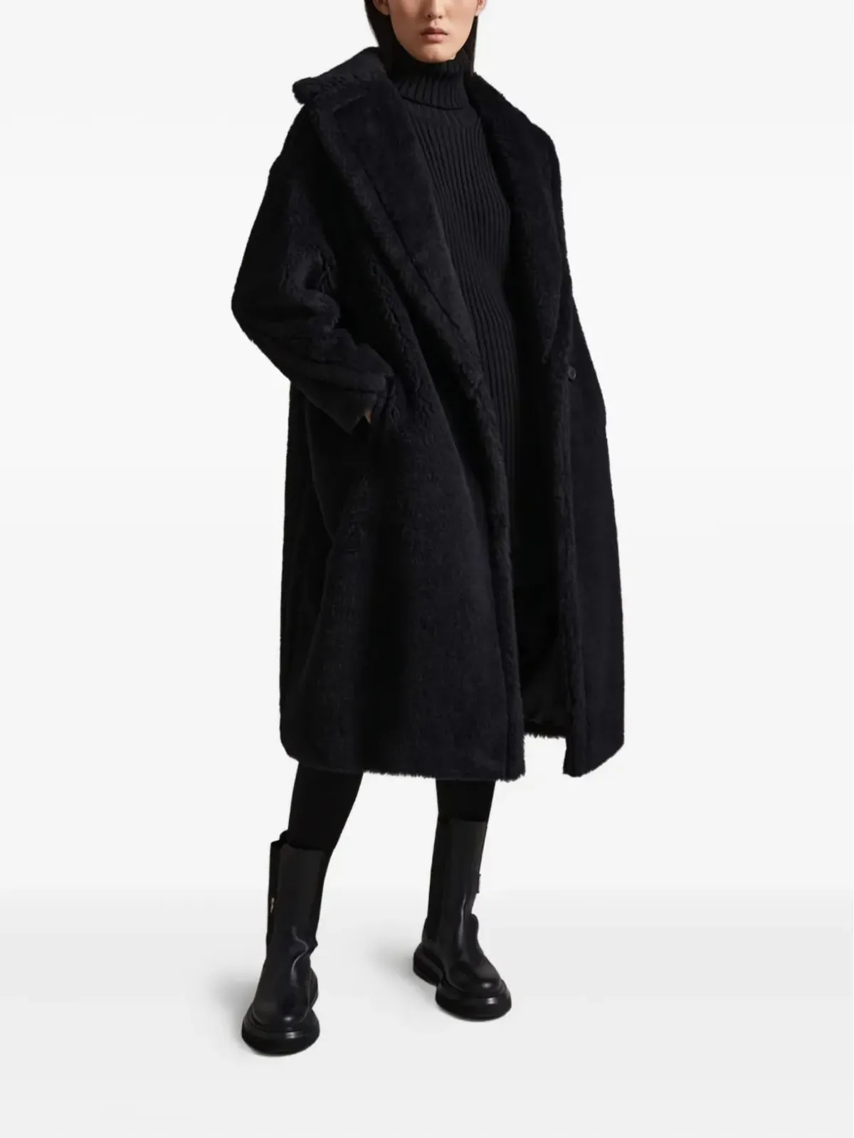Max Mara テディフリースカラーコート - 画像3