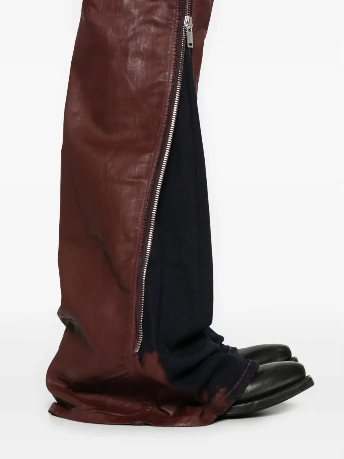 Rick Owens DRKSHDW ジップディテール レザー ジーンズ - 画像5