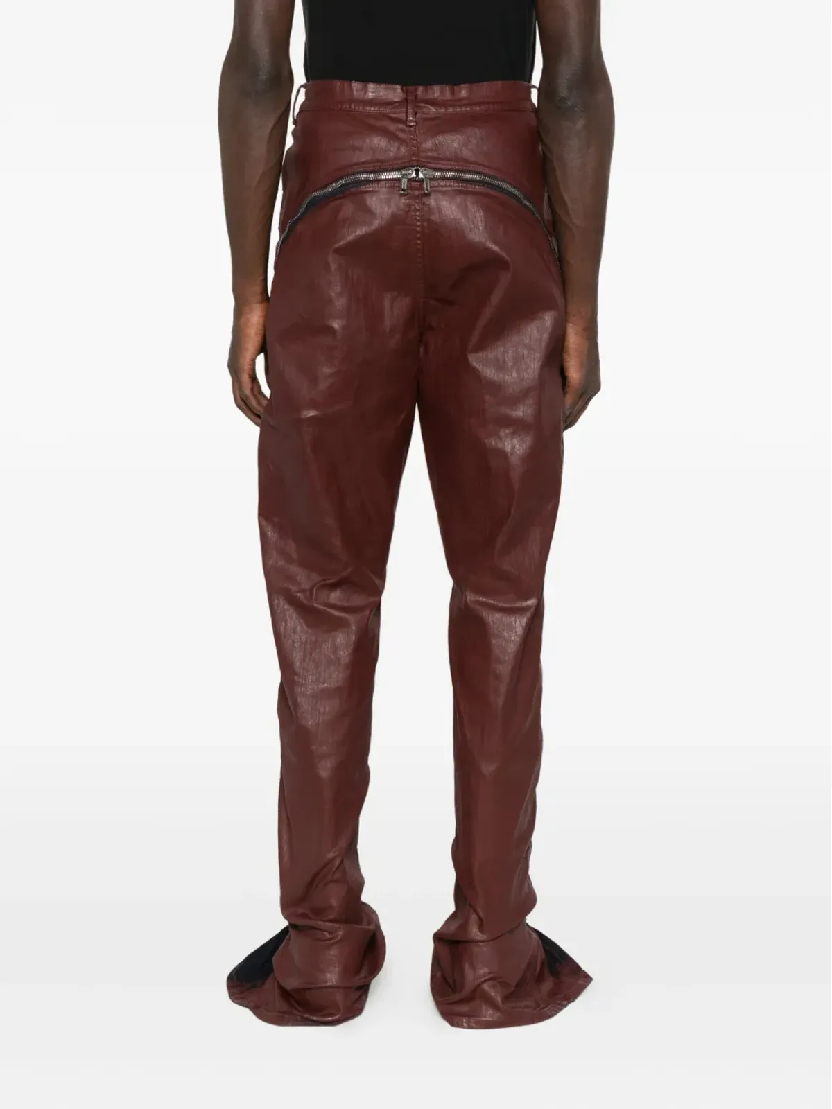 Rick Owens DRKSHDW ジップディテール レザー ジーンズ - 画像4