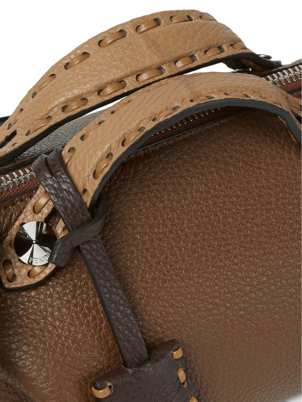 FENDI ミニ By The Way Selleria レザー ハンドバッグ ブラウン - 画像5