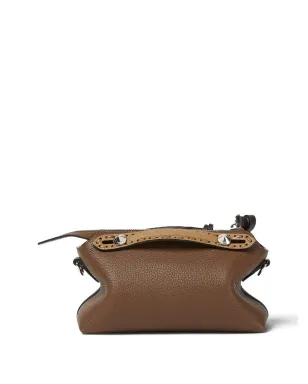 FENDI ミニ By The Way Selleria レザー ハンドバッグ ブラウン - サムネイル3