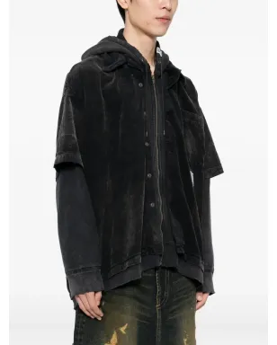 Maison MIHARA YASUHIRO レイヤードコーデュロイフーディー - サムネイル3