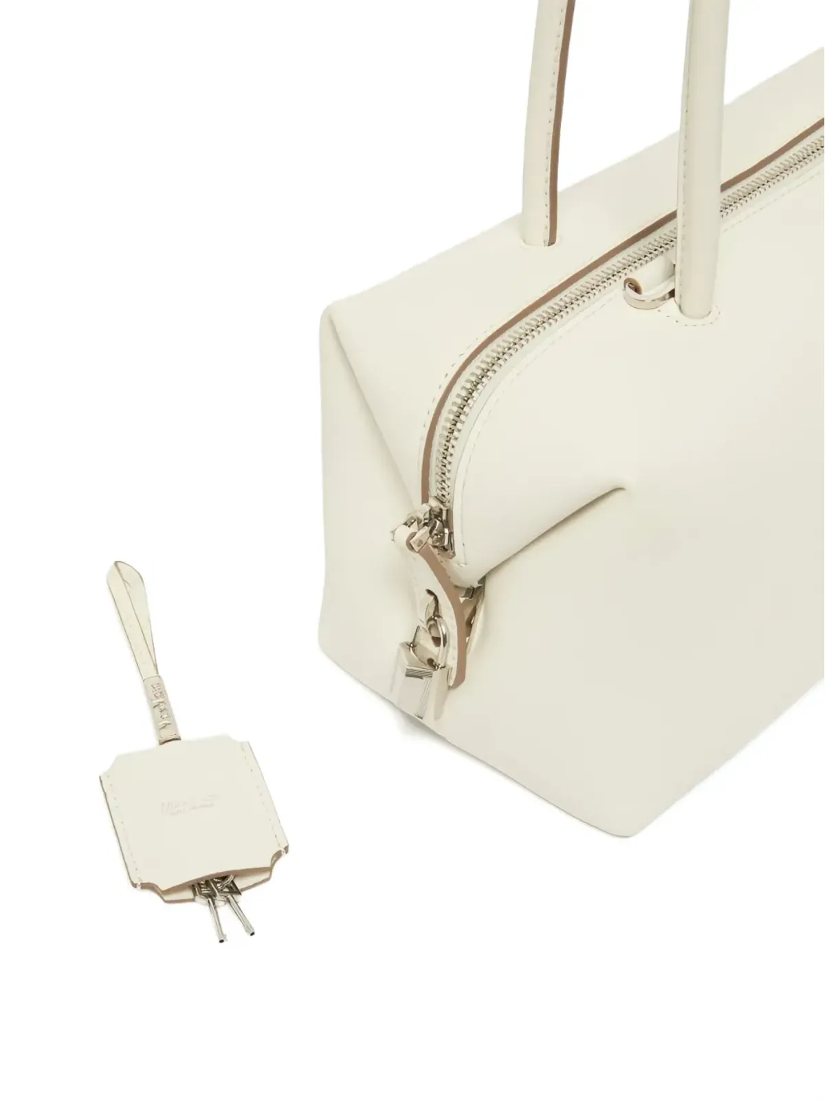 Max Mara トップハンドルジップファスナー付きショルダーバッグ - 画像5