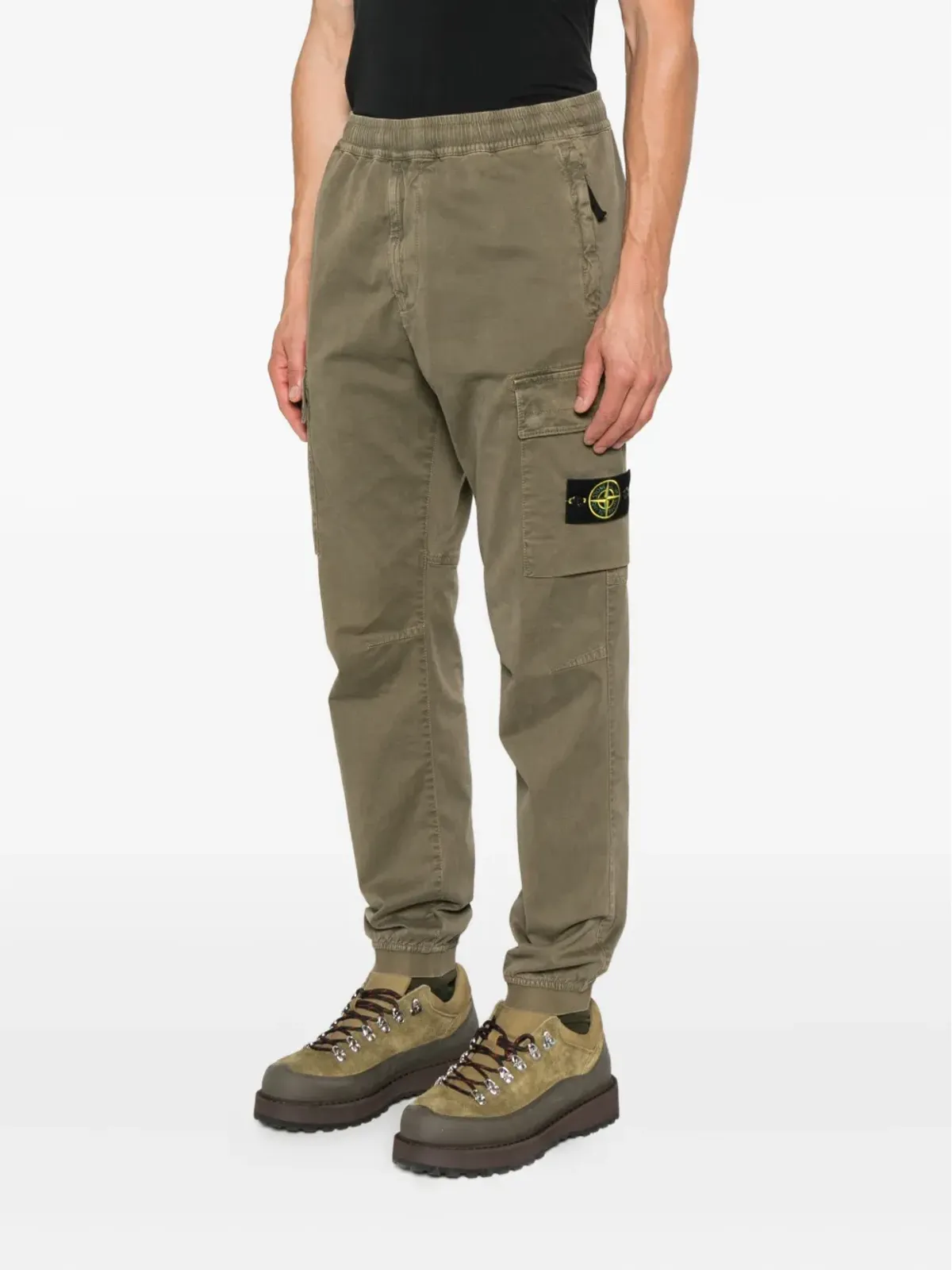 Stone Island カーゴポケット付きエラスティックウェストパンツ - 画像3