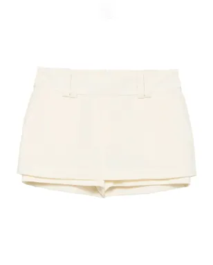 Vestiaire d'un Oiseau Libre ウールスカートショーツ - White - サムネイル1