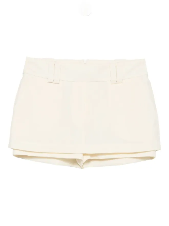 Vestiaire d'un Oiseau Libre Vestiaire d'un Oiseau Libre ウールスカートショーツ - Whiteの商品画像