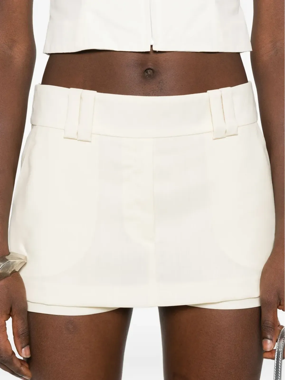 Vestiaire d'un Oiseau Libre ウールスカートショーツ - White - 画像5