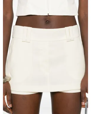 Vestiaire d'un Oiseau Libre ウールスカートショーツ - White - サムネイル5