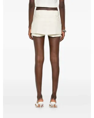 Vestiaire d'un Oiseau Libre ウールスカートショーツ - White - サムネイル4