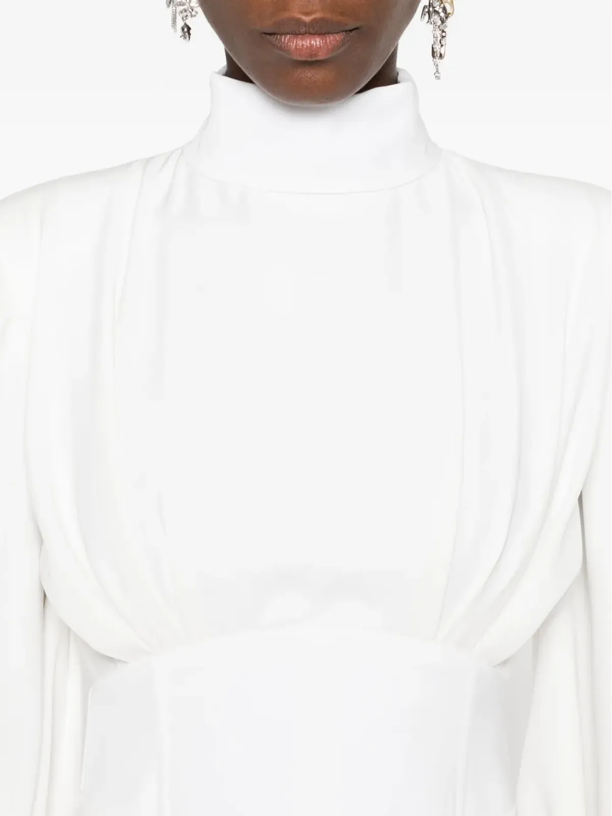 Vestiaire d'un Oiseau Libre 高ネック バルーンスリーブ ドレス - 画像5