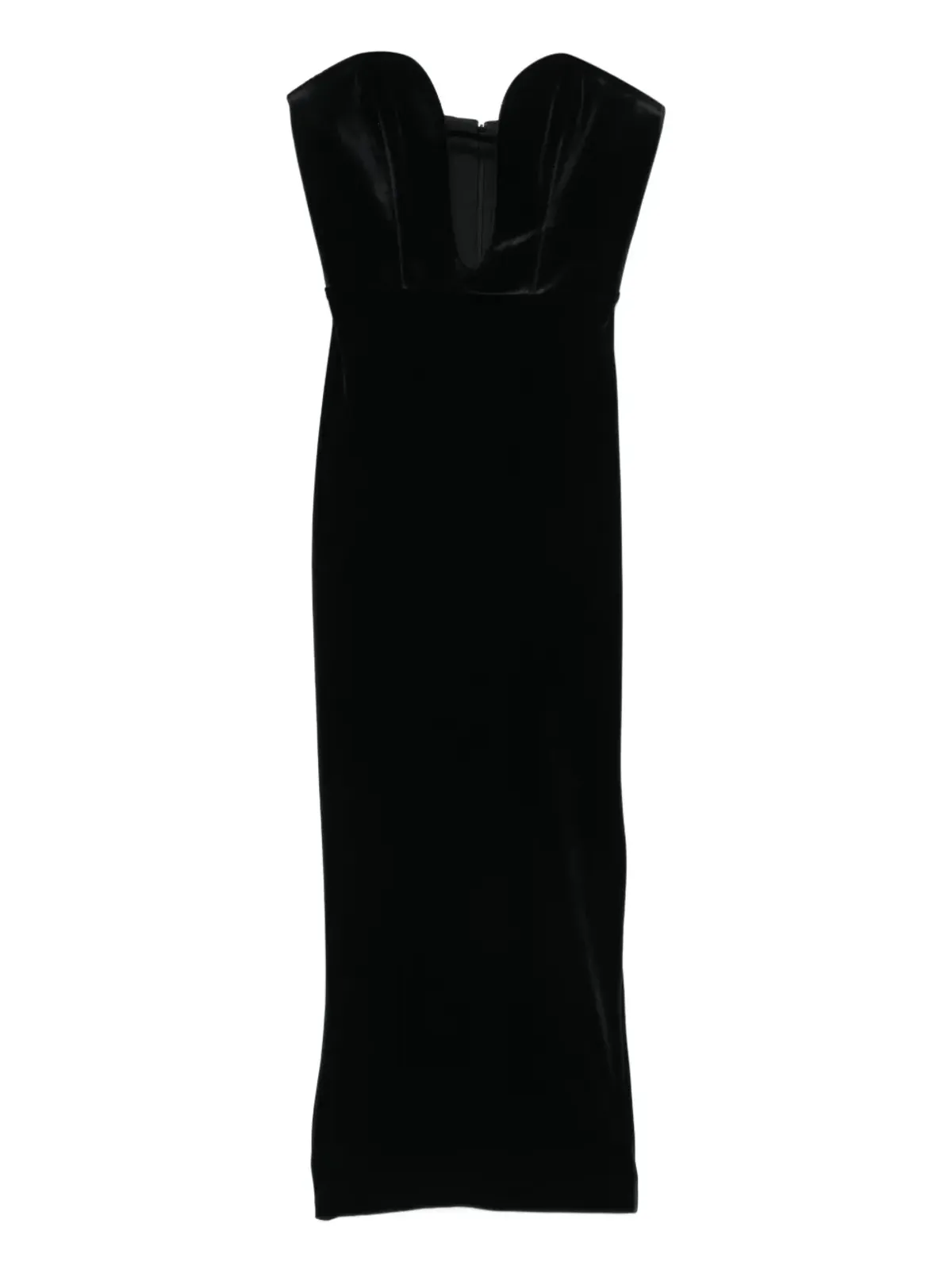 Vestiaire d'un Oiseau Libre オフショルダーベルベットドレス - 画像1