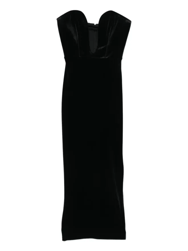 Vestiaire d'un Oiseau Libre Vestiaire d'un Oiseau Libre オフショルダーベルベットドレスの商品画像