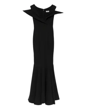 Vestiaire d'un Oiseau Libre カウルネック・フレアドレス - ブラック - サムネイル1