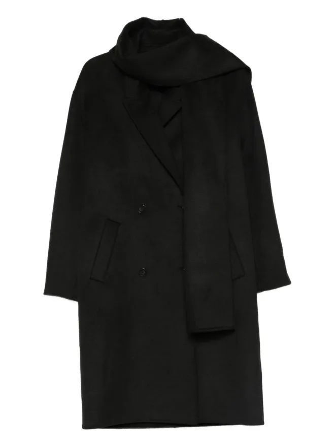 LIU JO LIU JO ダブルブレスト スカーフコート（ブラック）の商品画像
