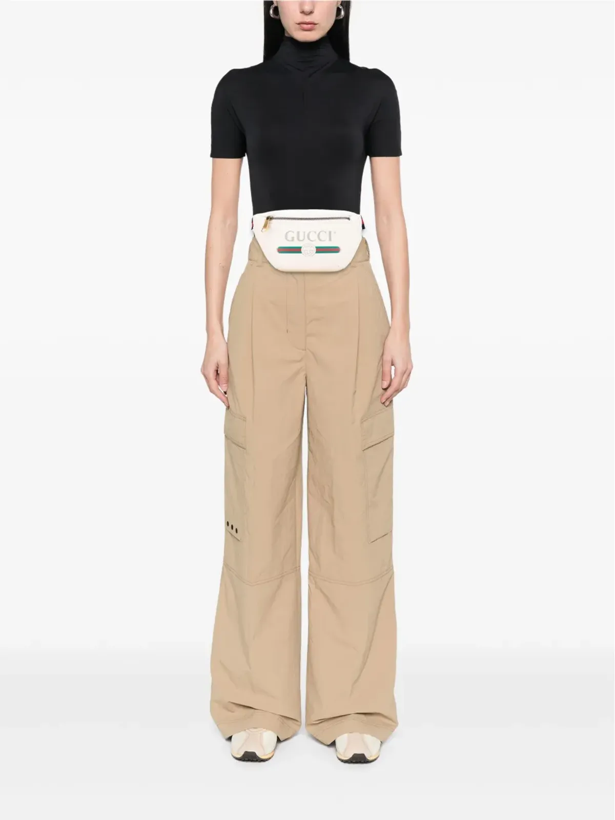 Gucci Pre-Owned レザー ロゴ ベルトバッグ - 画像2