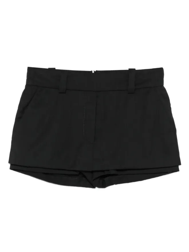 Vestiaire d'un Oiseau Libre Vestiaire d'un Oiseau Libre レイヤードウールショーツの商品画像